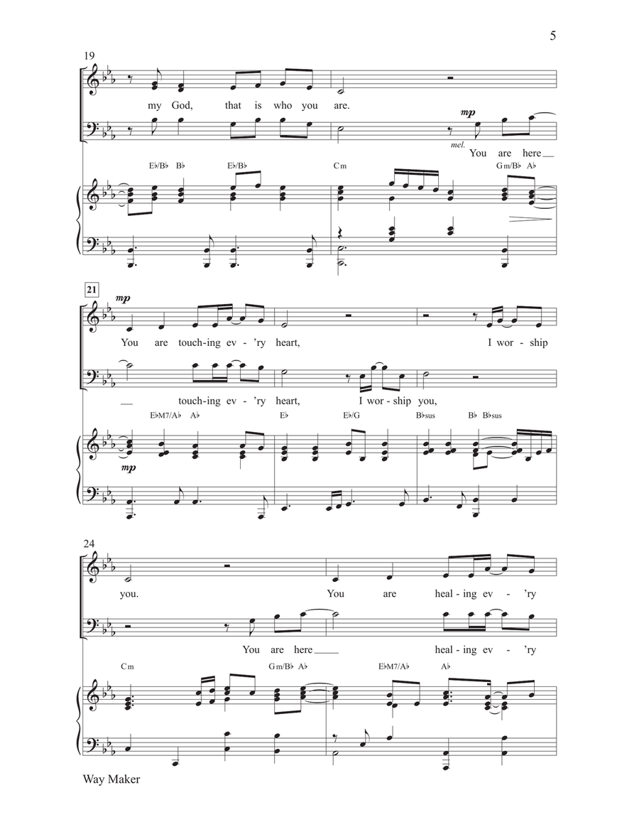 Way Maker Way Maker 4-Part scores gallery preview page 5