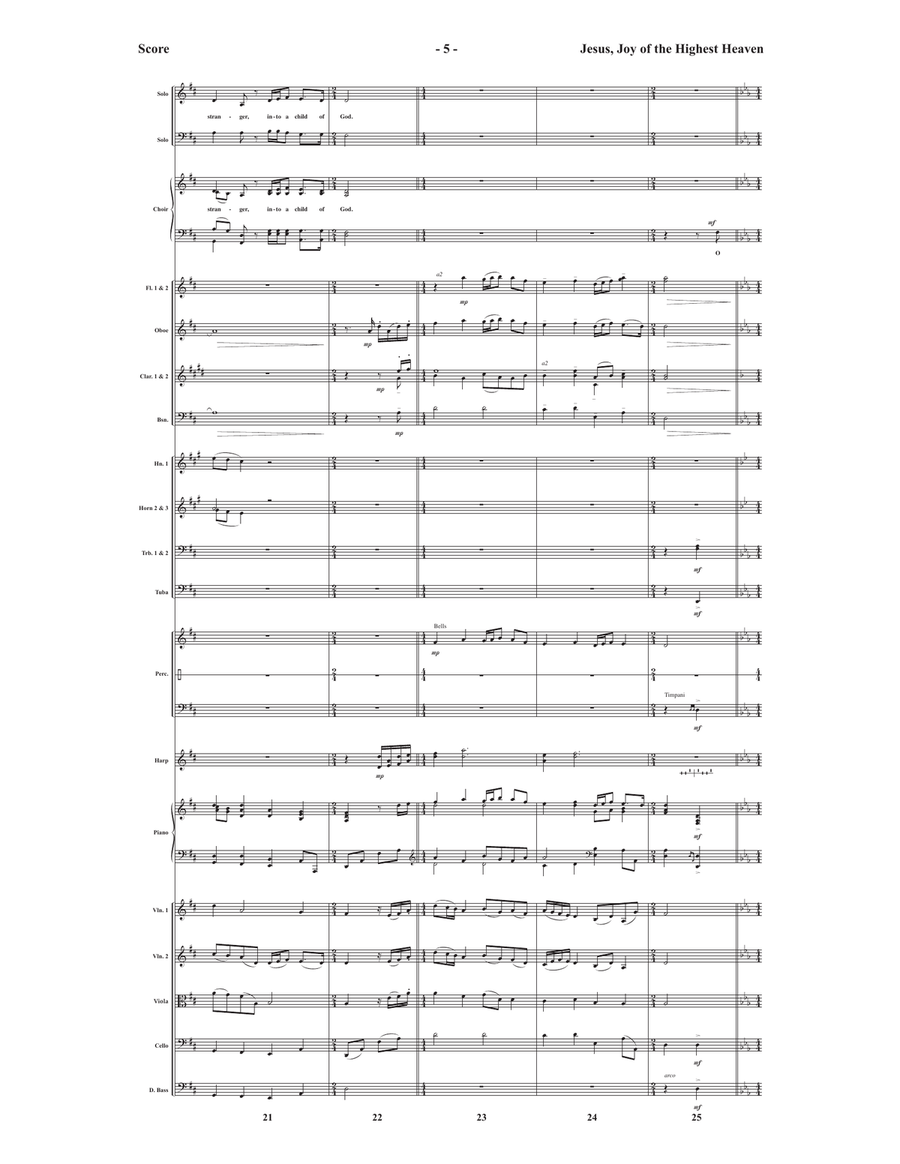 Jesus, Joy of the Highest Heaven with Away in a Manger Choir scores gallery preview page 6