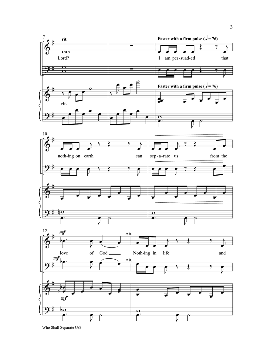 Who Shall Separate Us? Who Shall Separate Us? Choir scores gallery preview page 3