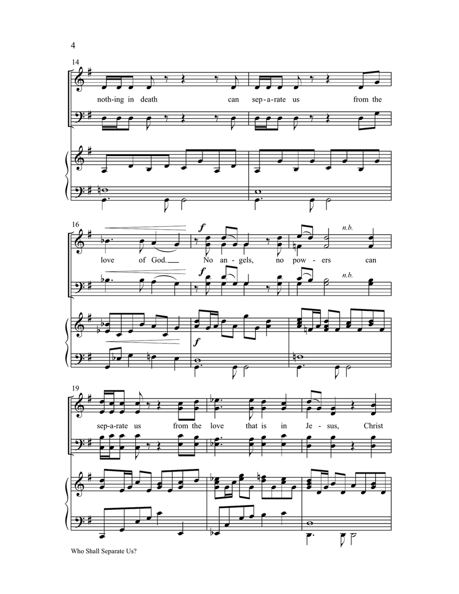 Who Shall Separate Us? Who Shall Separate Us? Choir scores gallery preview page 4