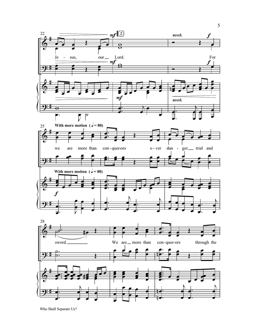 Who Shall Separate Us? Who Shall Separate Us? Choir scores gallery preview page 5