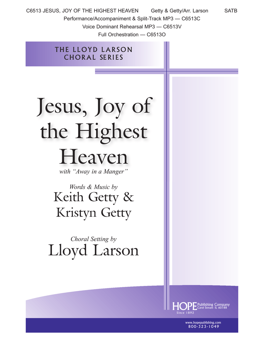 Jesus, Joy of the Highest Heaven with Away in a Manger 4-Part scores gallery preview page 1