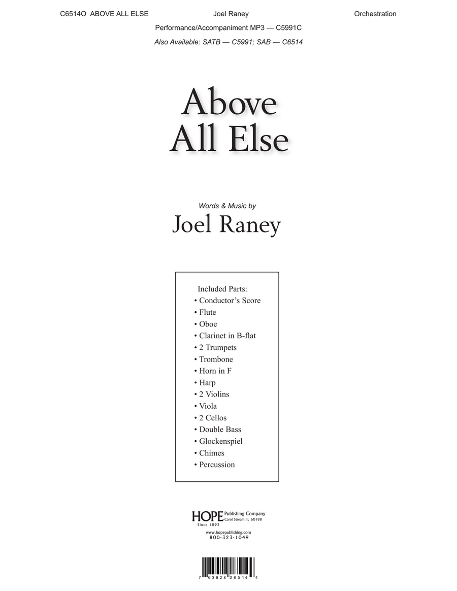 Above All Else Above All Else Choir scores gallery preview page 1