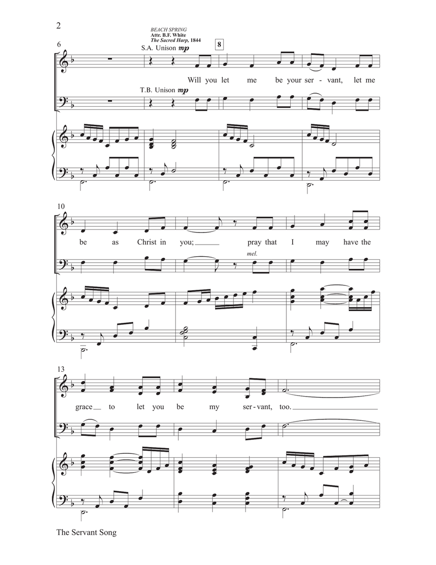 The Servant Song The Servant Song 3-Part scores gallery preview page 2