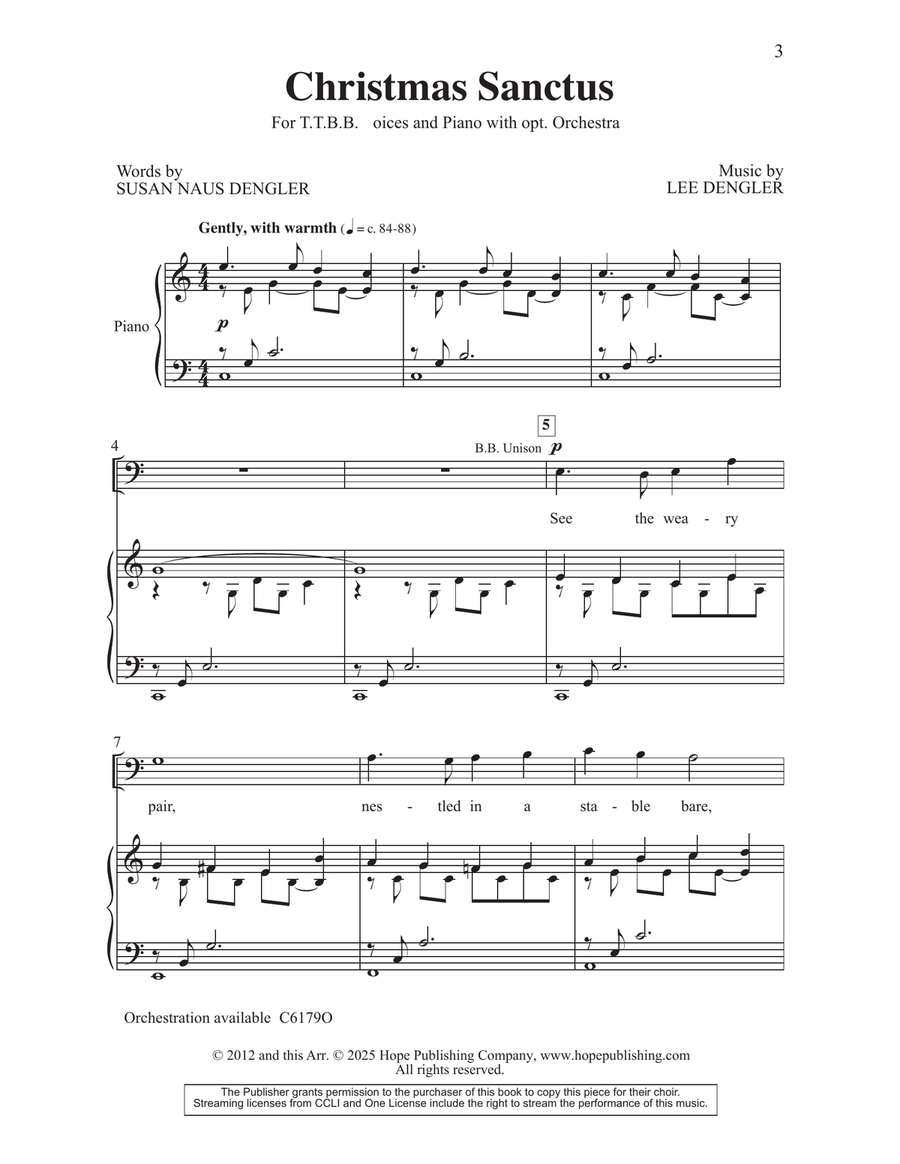 Christmas Sanctus Christmas Sanctus TTBB scores gallery preview page 3