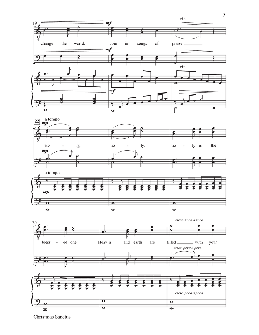 Christmas Sanctus Christmas Sanctus TTBB scores gallery preview page 5