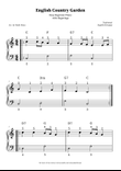 English Country Garden – Easy Beginner Piano Sheet Music with Fingerings