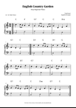 English Country Garden – Easy Beginner Piano Sheet Music