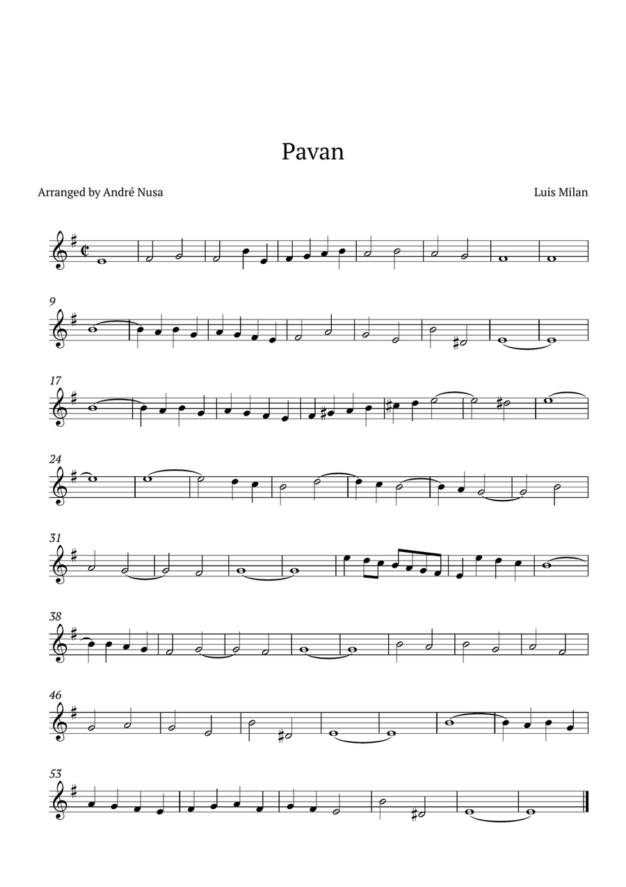 Pavan B-Flat Trumpet scores gallery preview page 1
