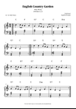 English Country Garden – Easy Piano Sheet Music (version 2)