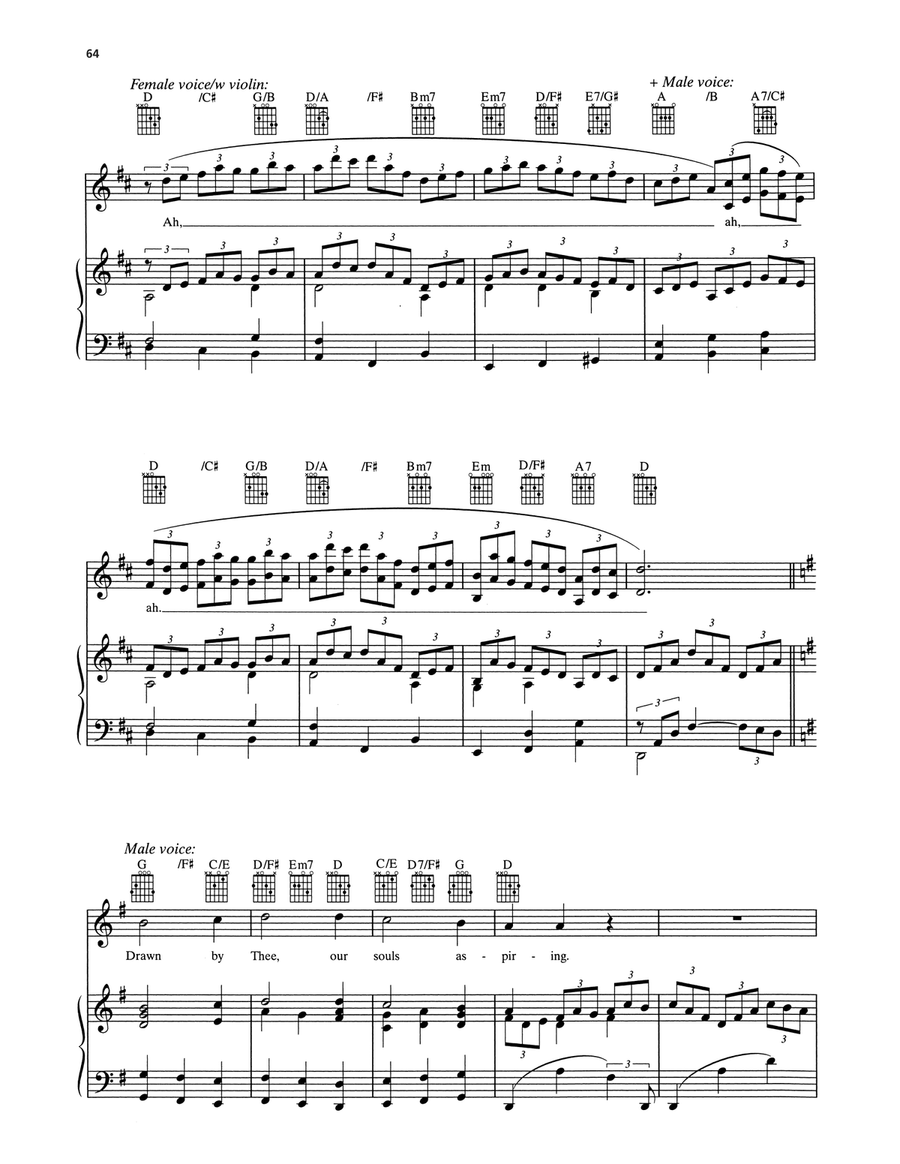 Jesu, Joy Of Man's Desiring Piano, Vocal, Guitar scores gallery preview page 3