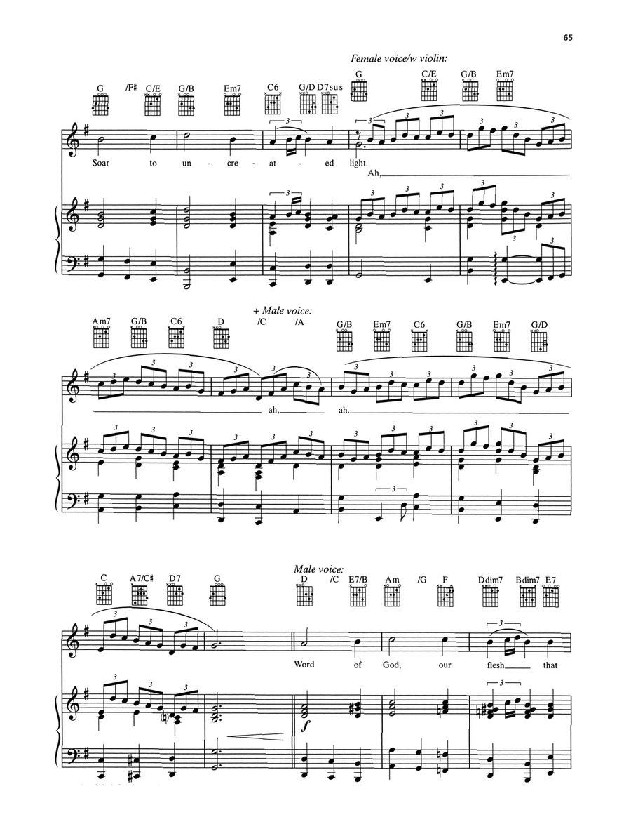 Jesu, Joy Of Man's Desiring Piano, Vocal, Guitar scores gallery preview page 4