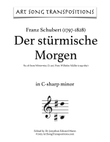 SCHUBERT: Der stürmische Morgen, D. 911 no. 18 (transposed to C-sharp minor)