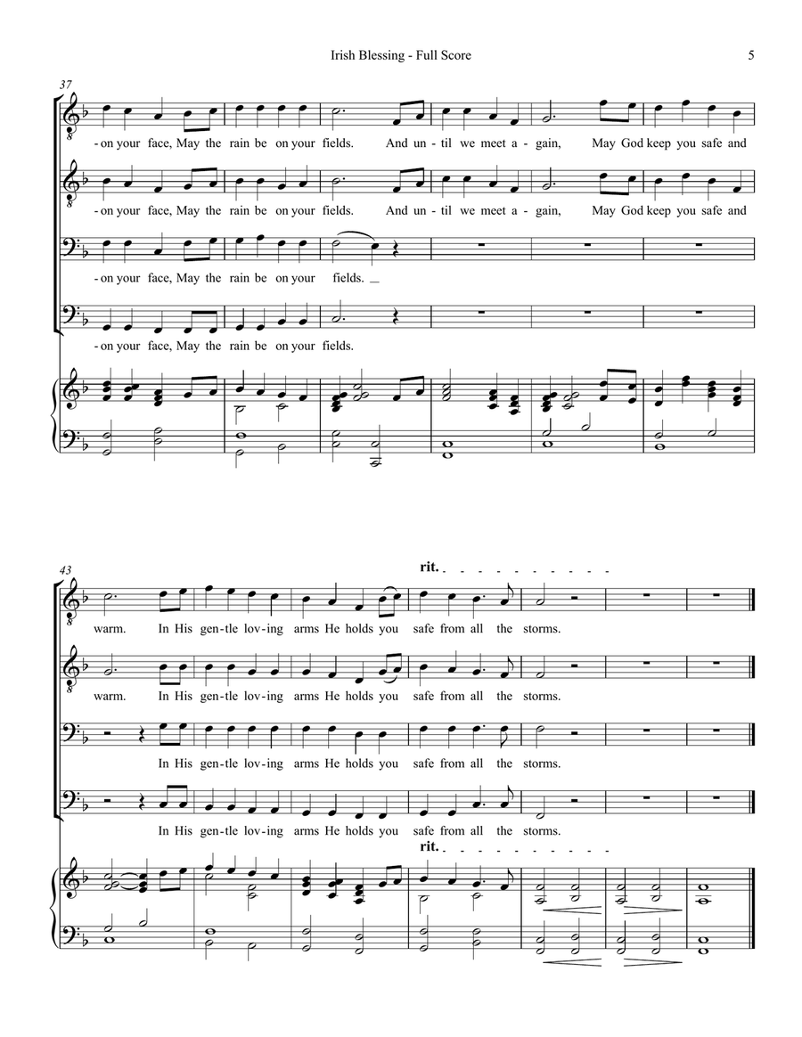 Irish Blessing - TTBB Choir TTBB scores gallery preview page 5