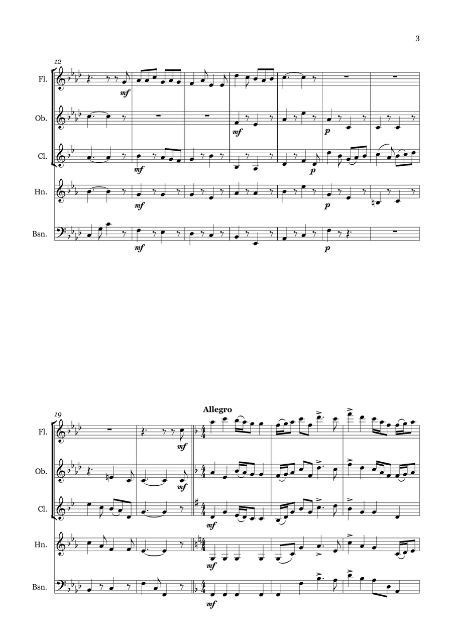 The Old Navy The Old Navy Woodwind Quintet scores gallery preview page 3