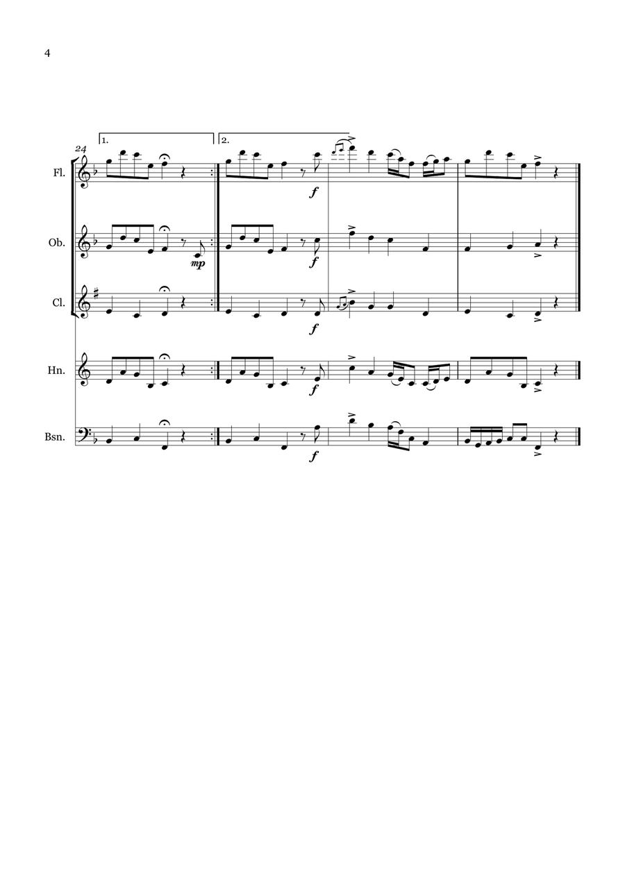 The Old Navy The Old Navy Woodwind Quintet scores gallery preview page 4