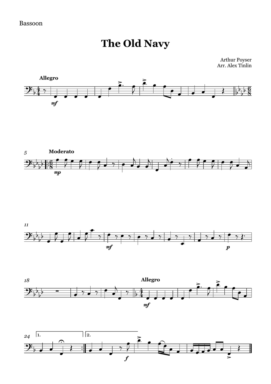 The Old Navy The Old Navy Woodwind Quintet scores gallery preview page 5