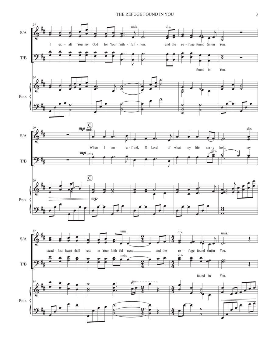 THE REFUGE FOUND IN YOU THE REFUGE FOUND IN YOU 4-Part scores gallery preview page 3