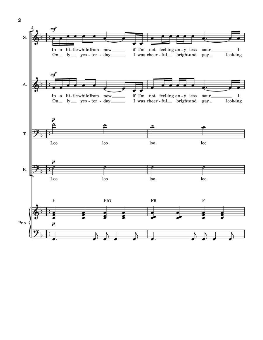 Alone Again (Naturally) Alone Again (Naturally) 4-Part scores gallery preview page 2