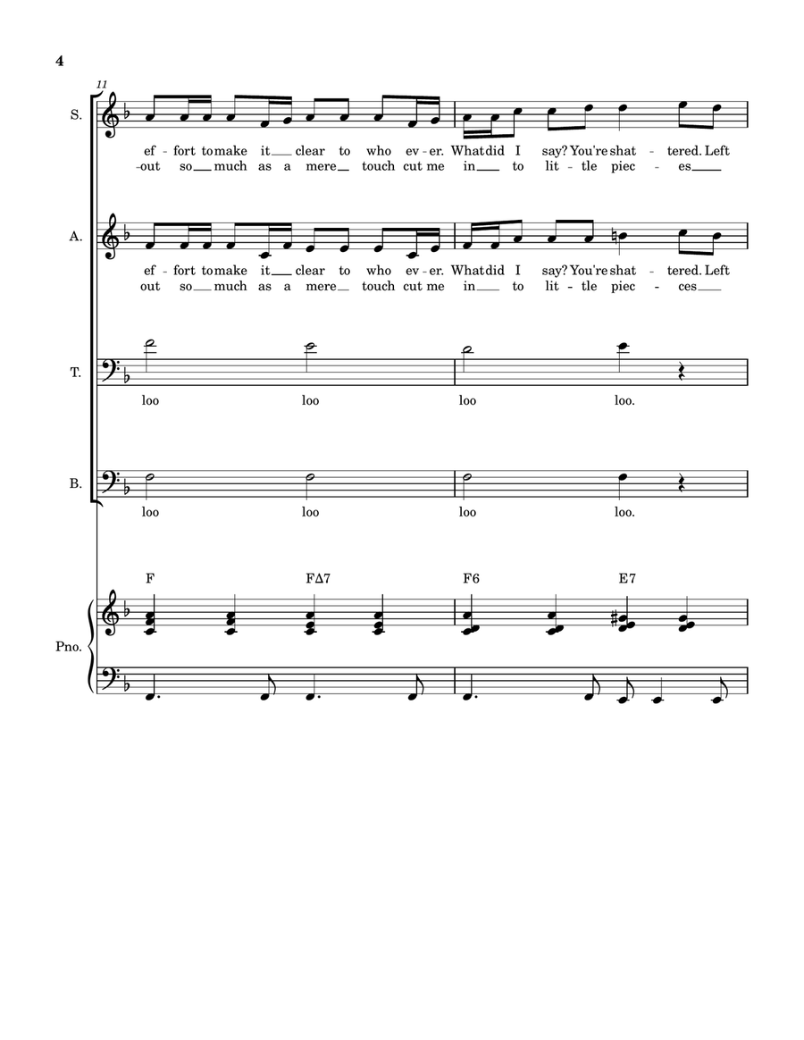 Alone Again (Naturally) Alone Again (Naturally) 4-Part scores gallery preview page 4