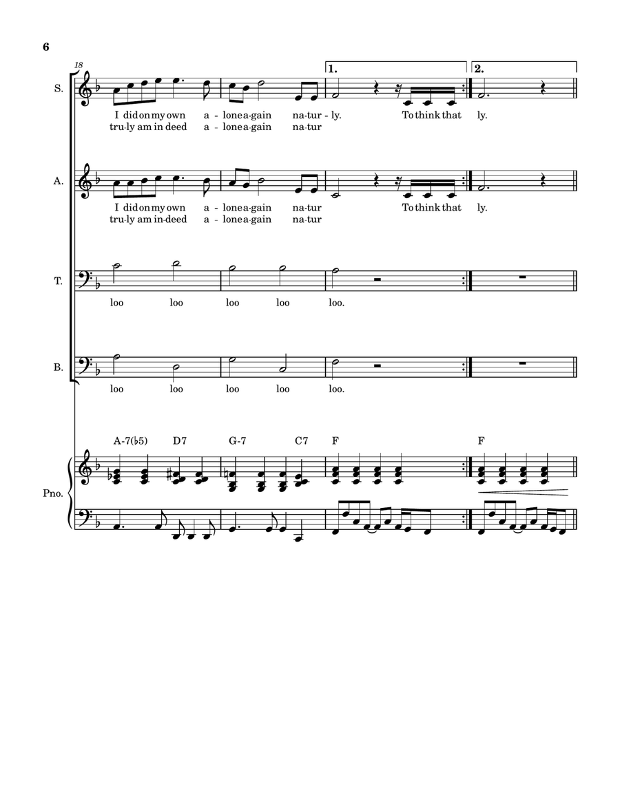 Alone Again (Naturally) Alone Again (Naturally) 4-Part scores gallery preview page 6