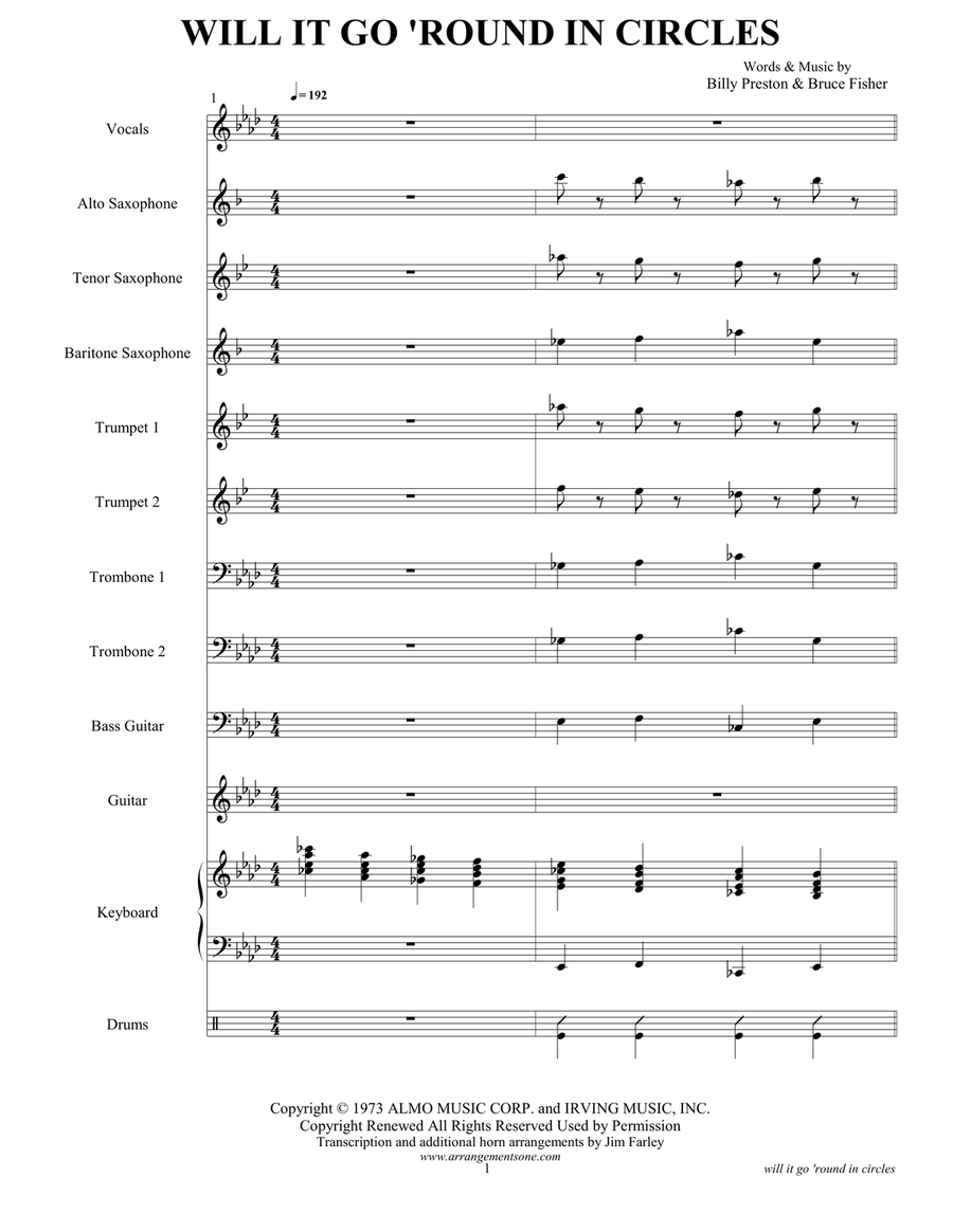 Will It Go Round In Circles Large Ensemble scores gallery preview page 3