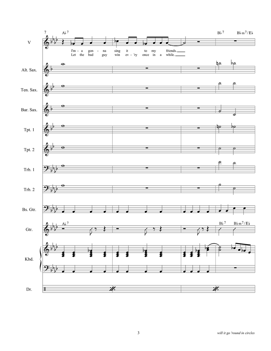 Will It Go Round In Circles Large Ensemble scores gallery preview page 5