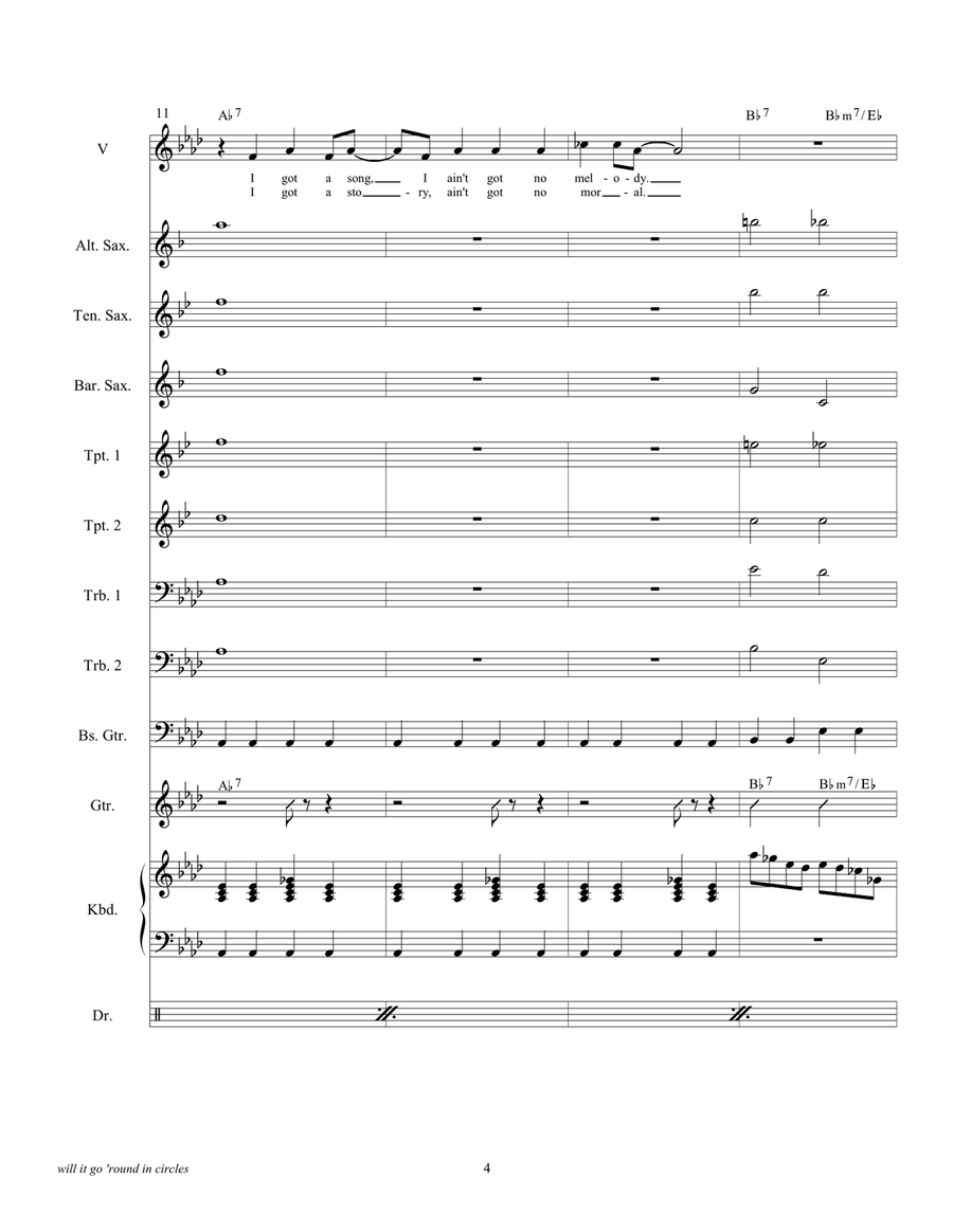 Will It Go Round In Circles Large Ensemble scores gallery preview page 6