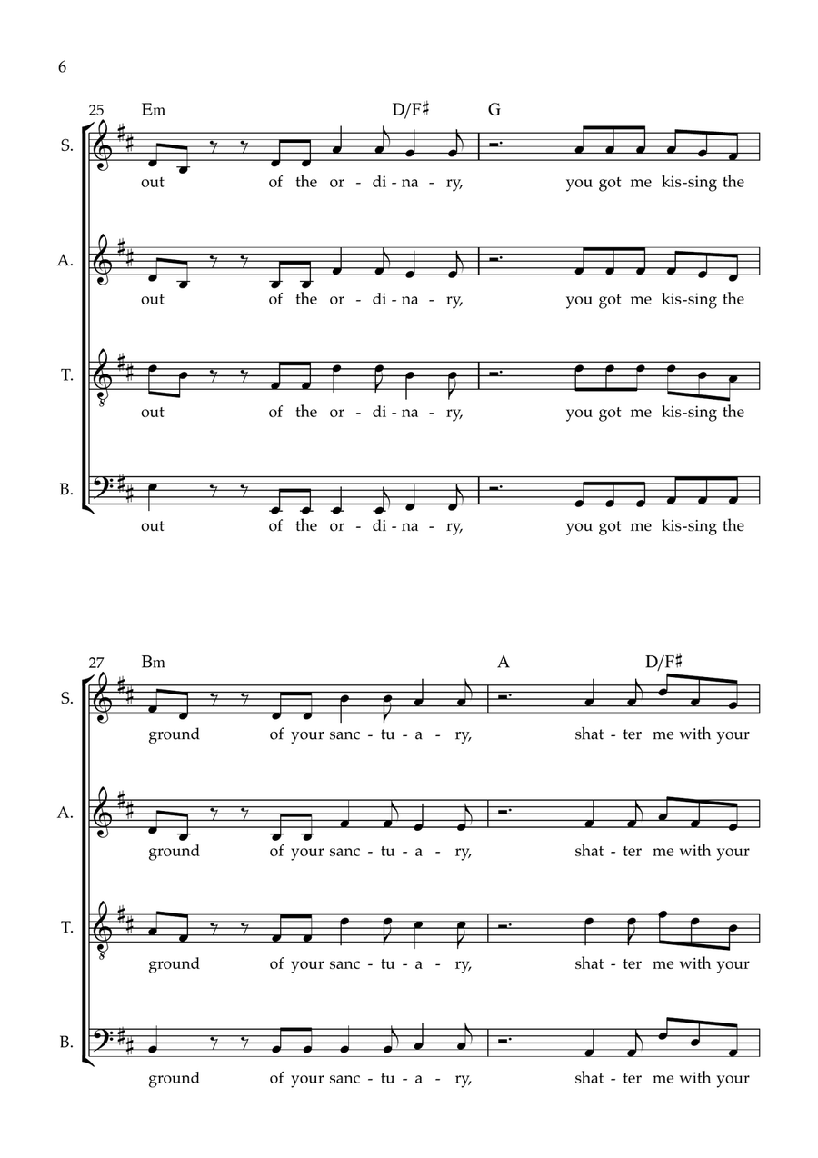 Ordinary Ordinary 4-Part scores gallery preview page 6
