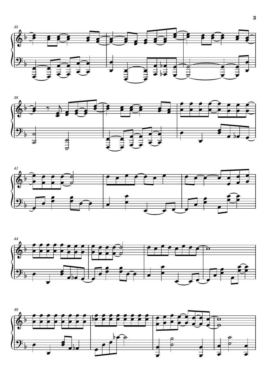Movin' Out (Anthony's Song) Piano Solo scores gallery preview page 3