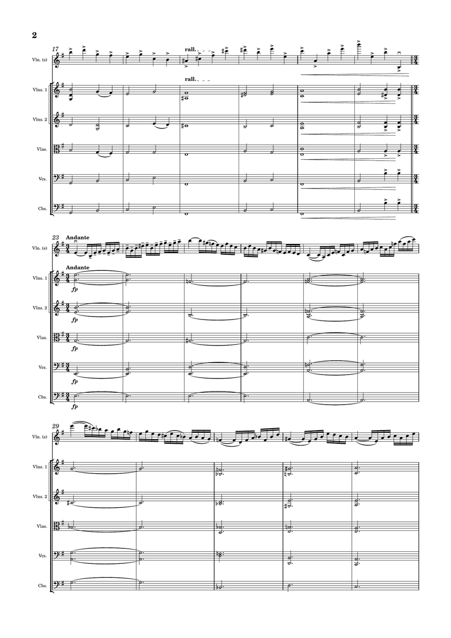 Kreisler - Praeludium and Allegro for Violin and String Orchestra String Orchestra scores gallery preview page 3