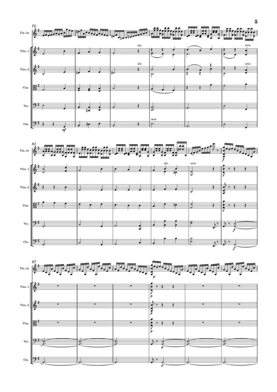 Kreisler - Praeludium and Allegro for Violin and String Orchestra String Orchestra scores gallery preview page 6