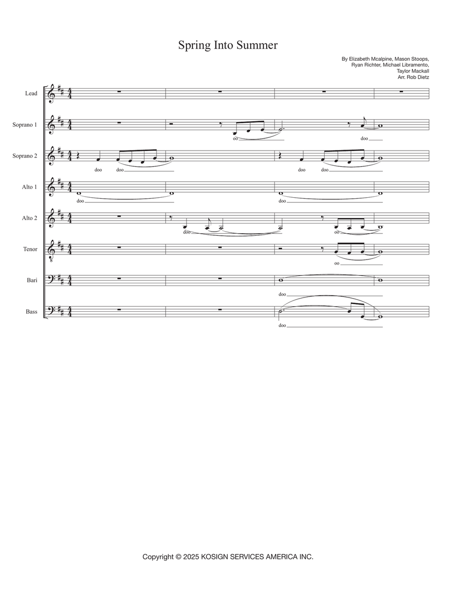 Spring Into Summer Spring Into Summer Divisi scores gallery preview page 1