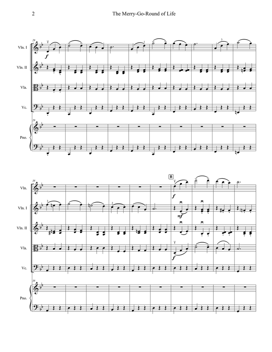 Merry-Go-Round Of Life Merry-Go-Round Of Life String Orchestra scores gallery preview page 2