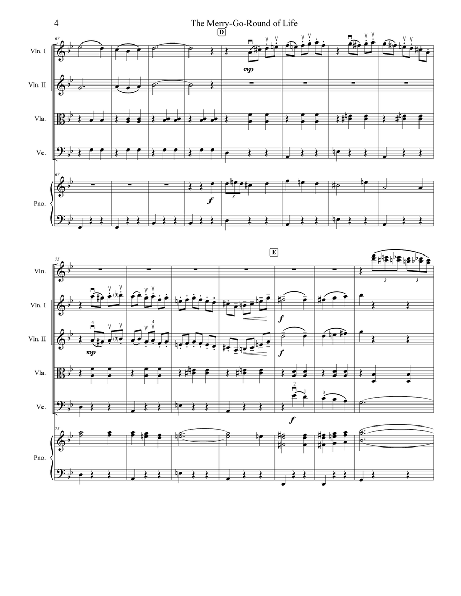 Merry-Go-Round Of Life Merry-Go-Round Of Life String Orchestra scores gallery preview page 4