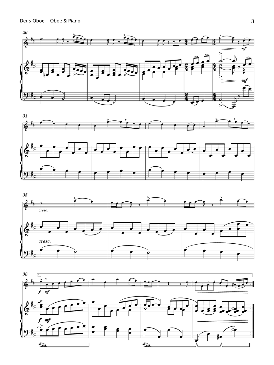 Deus Oboe (Oboe & Piano) Piano scores gallery preview page 4
