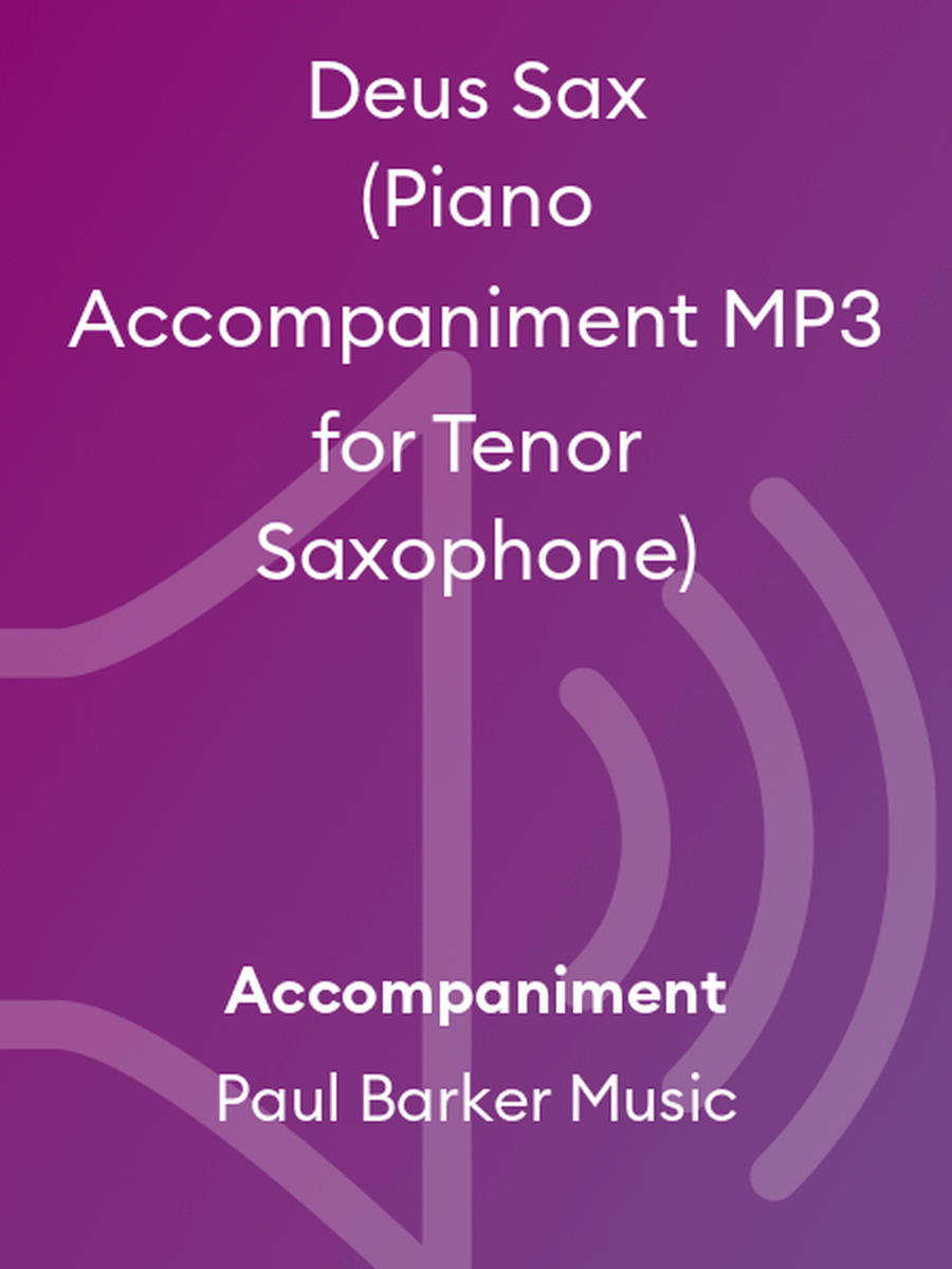 Deus Sax (Piano Accompaniment MP3 for Tenor Saxophone) Tenor Saxophone scores gallery preview page 1
