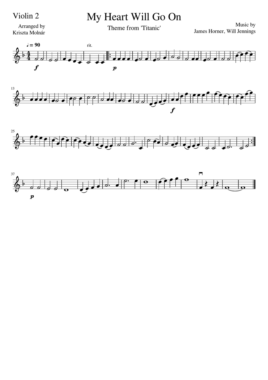 My Heart Will Go On (Love Theme From 'titanic') Piano Trio scores gallery preview page 5