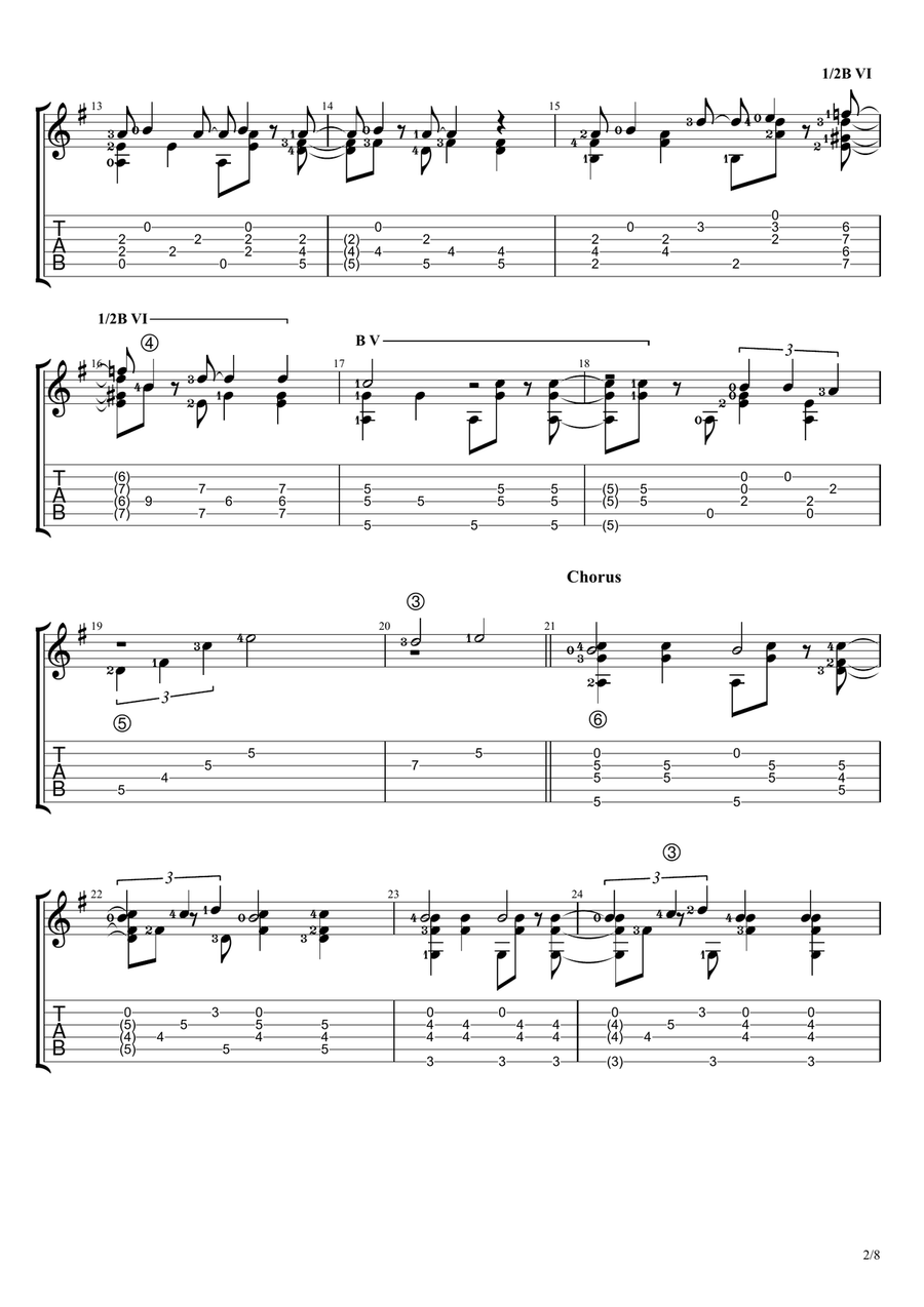 Falling Behind Falling Behind Acoustic Guitar scores gallery preview page 2