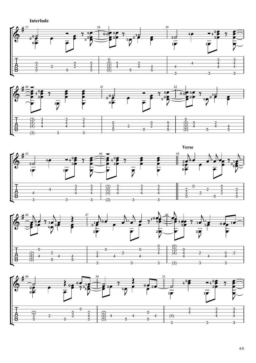 Falling Behind Falling Behind Acoustic Guitar scores gallery preview page 4