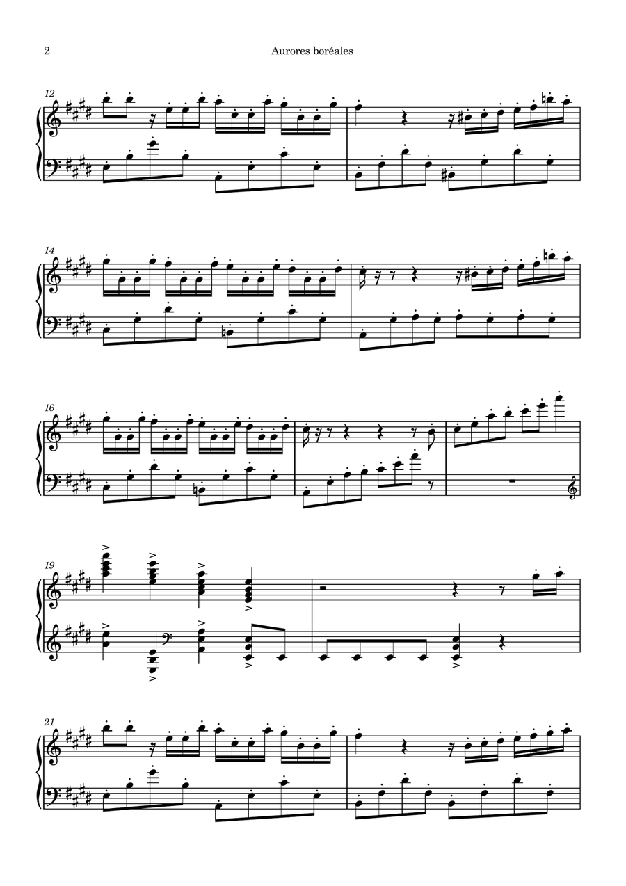 Aurores Boréales Aurores Boréales Piano Solo scores gallery preview page 2