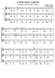 Come Holy Ghost (Attwood) A Cappella SSA
