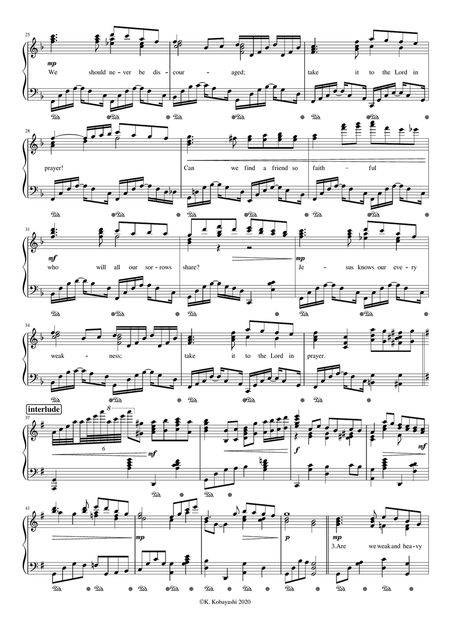 Whata Friend We Have in Jesus (Jazz) A Cappella scores gallery preview page 2