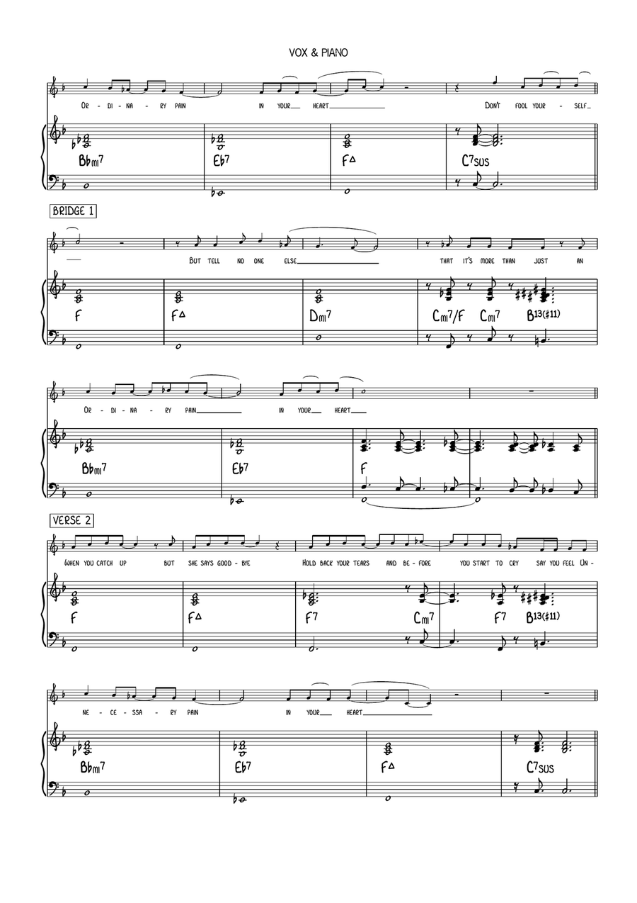 Ordinary Pain Ordinary Pain Piano scores gallery preview page 2