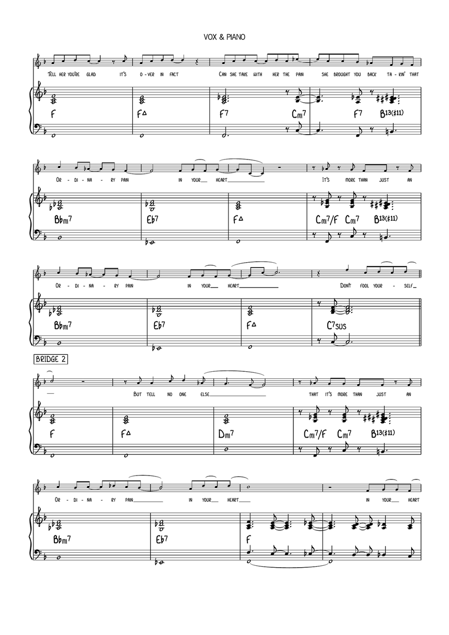Ordinary Pain Ordinary Pain Piano scores gallery preview page 3