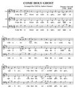 Come Holy Ghost (Attwood) A Cappella SAB