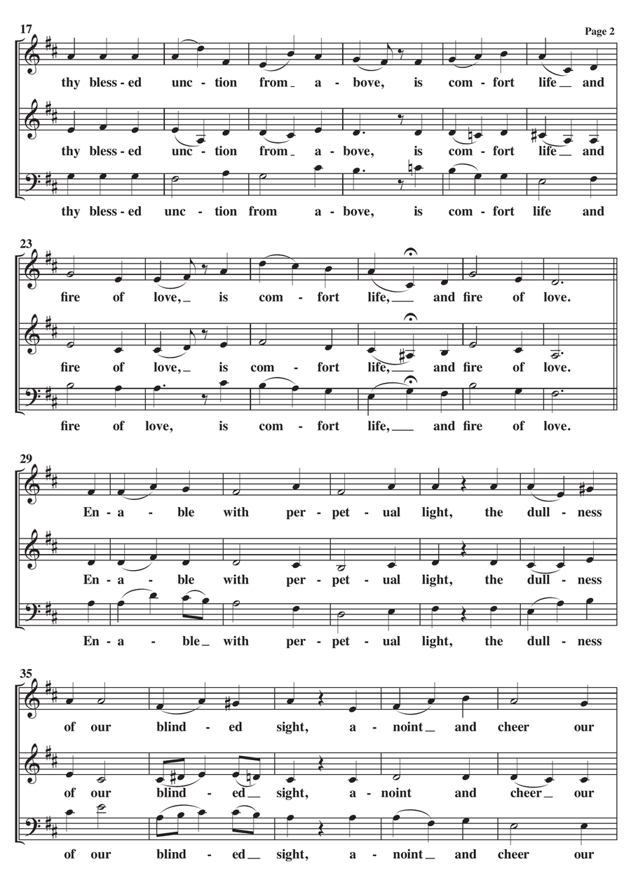 Come Holy Ghost (Attwood) A Cappella SAB 3-Part scores gallery preview page 2