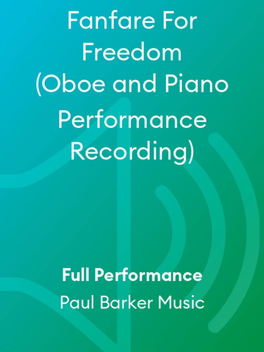 Fanfare For Freedom (Oboe and Piano Performance Recording) Piano scores gallery preview page 1