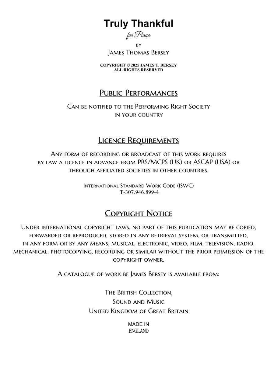 Truly Thankful Truly Thankful Chamber Music scores gallery preview page 2