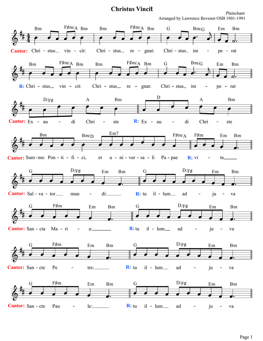 Christus Vincit Christus Vincit Piano scores gallery preview page 1